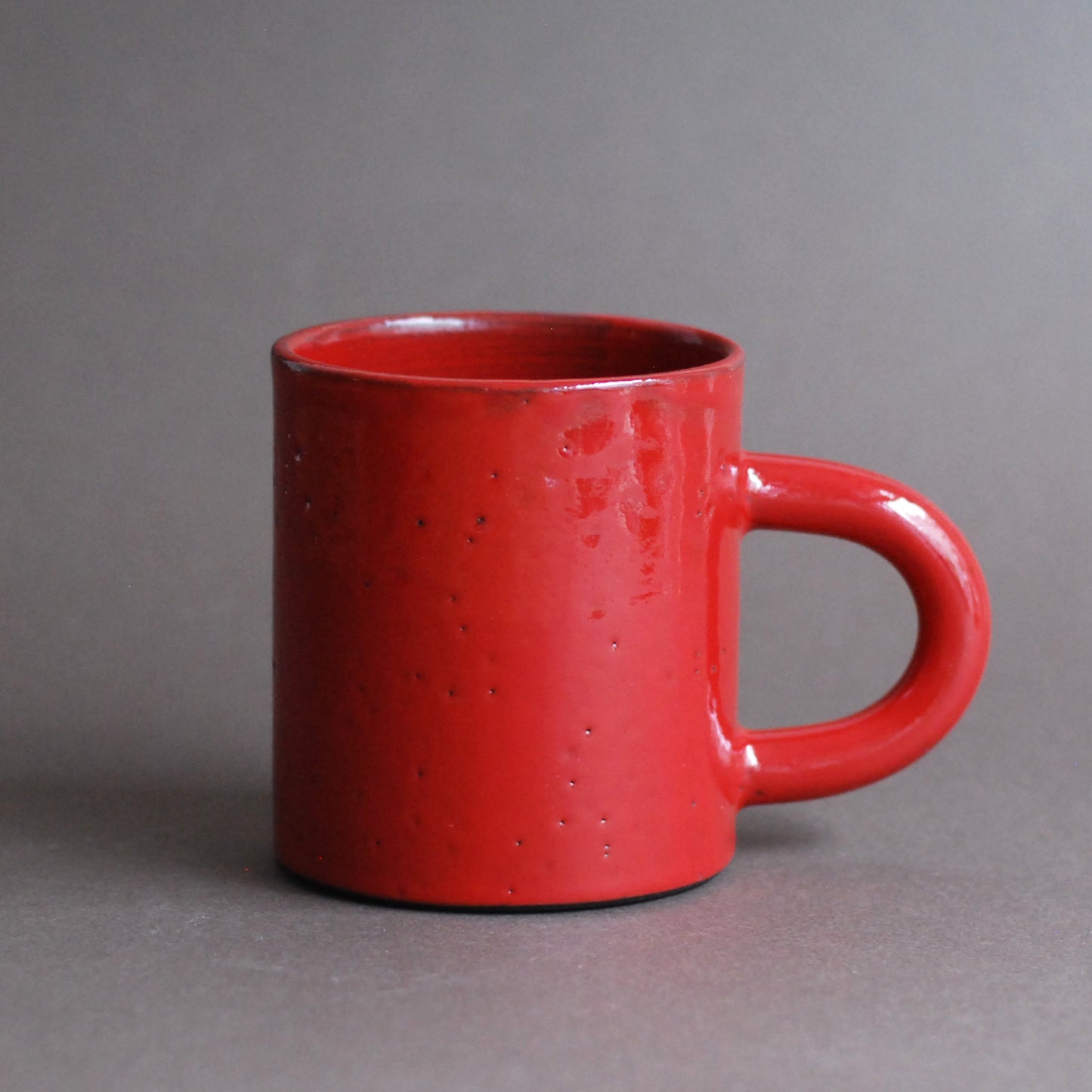 Red Mug with Melty Spiral Snake