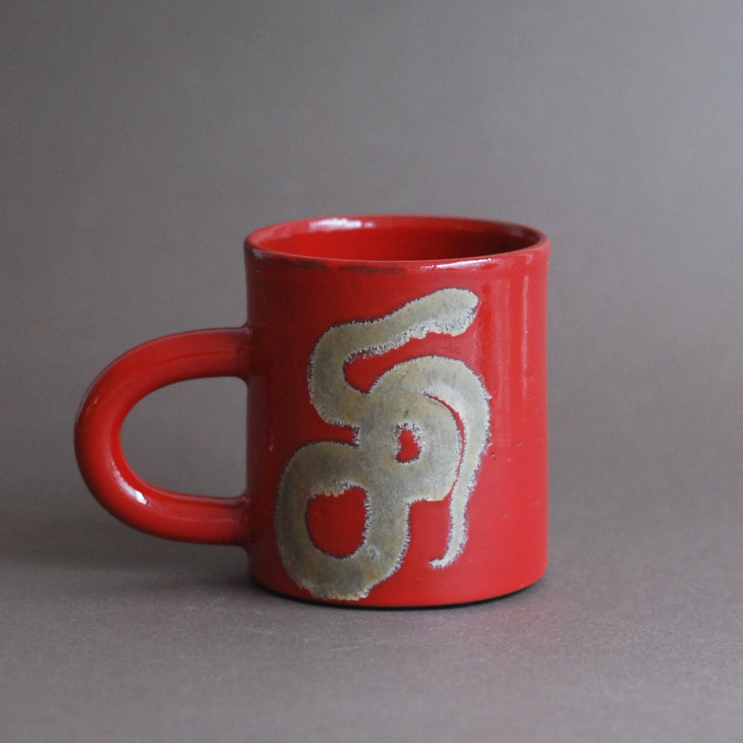 Red Mug with Melty Snake II