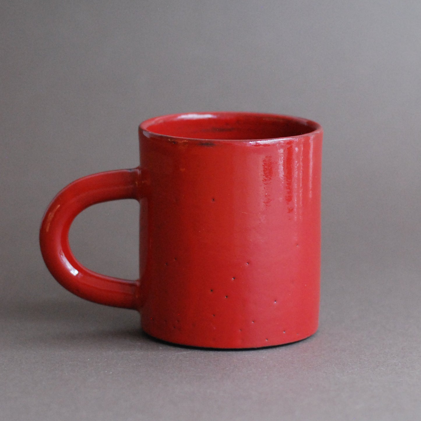 Red Mug with Jade Spiral Snake