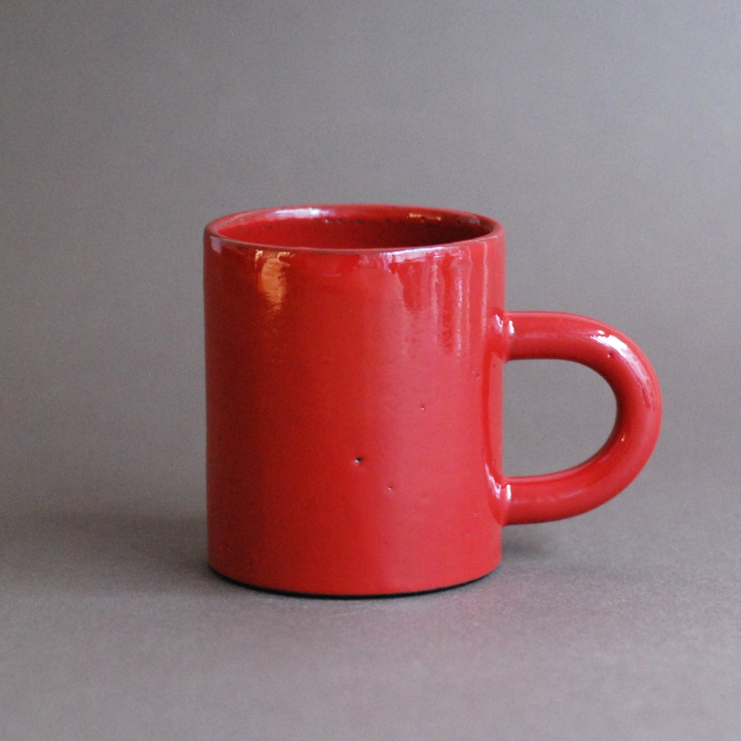 Red Mug with Black Spiral Snake