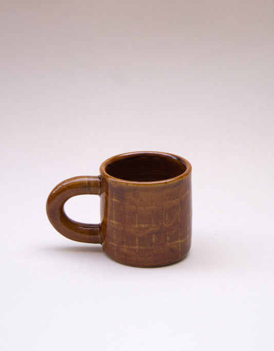 Amber brown espresso mug