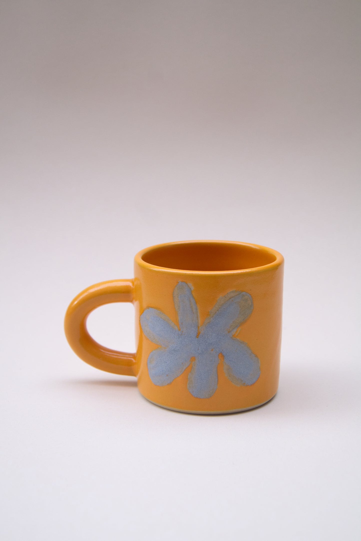 Orange flower mug